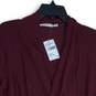 NWT LUSH Womens Maroon Long Sleeve Front Knotted Blouse Top Size M image number 3