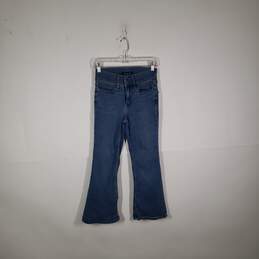 Womens Medium Wash 5 Pocket Design Denim Bootcut Leg Jeans Size 2/26