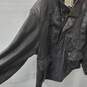 Charles Klein Large Zip and Button Leather Jacket w/ Polyester Lining image number 2