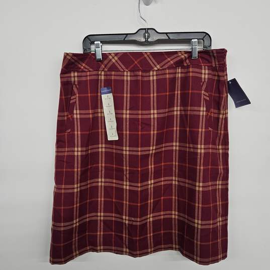 Beet Red Plaid Skirt image number 1