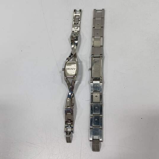 DKNY Silver Tone Wristwatch Collection of 2 image number 5