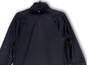 Womens Black 1/4 Zip Mock Neck Long Sleeve Activewear T-Shirt Size Medium image number 4