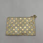 Womens Beige Gold Polka Dot Makeup Cosmetic Pencil Case Zipper Pouch Wallet image number 1