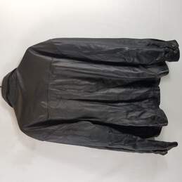 Dona Michi Women Black Zip Up Leather Jacket XXL alternative image