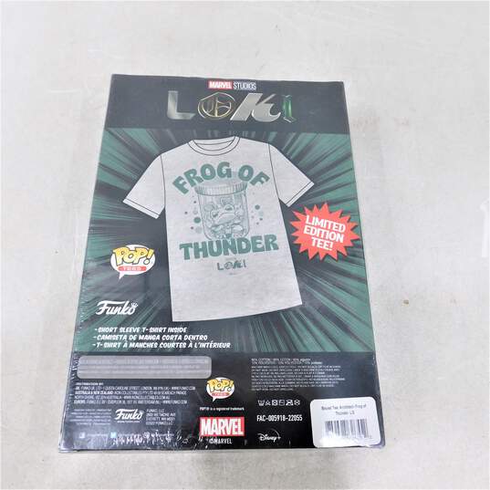 Funko Pop Tees Marvel Loki Frog of Thunder T-Shirt Sealed Size L image number 2