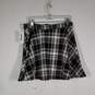 Womens Plaid Back Zip Flat Front Knee Length A-Line Skirt Size XL image number 1