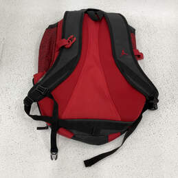 Mens Black Red Inner Pocket Adjustable Shoulder Strap Bookbag Backpack alternative image