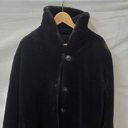 Pamela McCoy Tiger Mills Women's Modacrylic Black Long Coat Size 1X alternative image