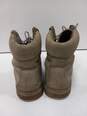 Timberland Grey Leather Waterproof Lace-Up Boots Size 9M image number 4