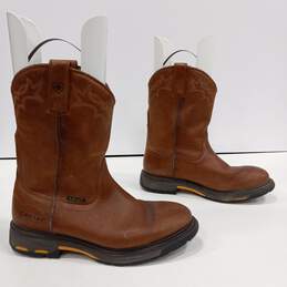 Men's Brown Leather Ariat Boots Size 10