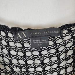 Armani Exchange Women Black Fishnet Mini Dress Sz SP alternative image