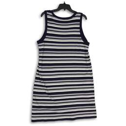 Talbots Womens Navy Blue White Striped Sleeveless Pullover Tank Dress Size XL alternative image
