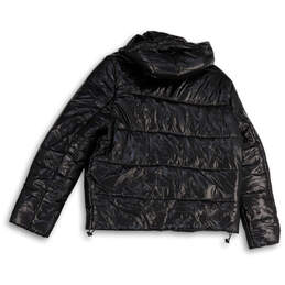NWT Womens Black Long Sleeve Mock Neck Hooded Full-Zip Puffer Jacket Size S alternative image