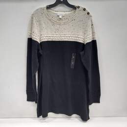 Charter Club Plus Women's Deep Black Core Cotton Sweater Size 2XL