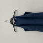 NWT Womens Blue Round Neck Sleeveless Slit Knee Length Sheath Dress Size 6 image number 3