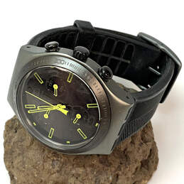 Designer Swatch Irony Swiss Black Strap Chronograph Dial Analog Wristwatch