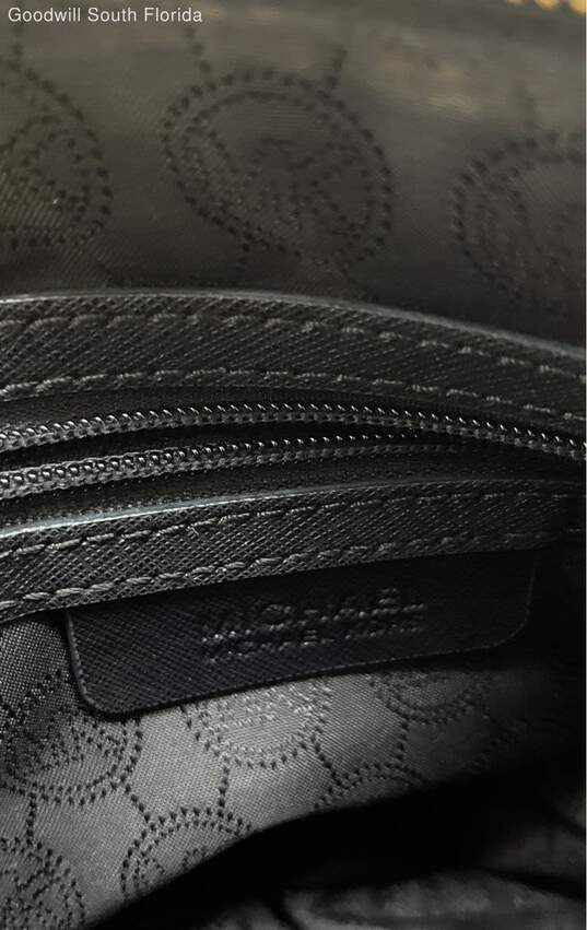 Michael Kors Womens Black Leather Adjustable Strap Crossbody Shoulder Bag image number 5
