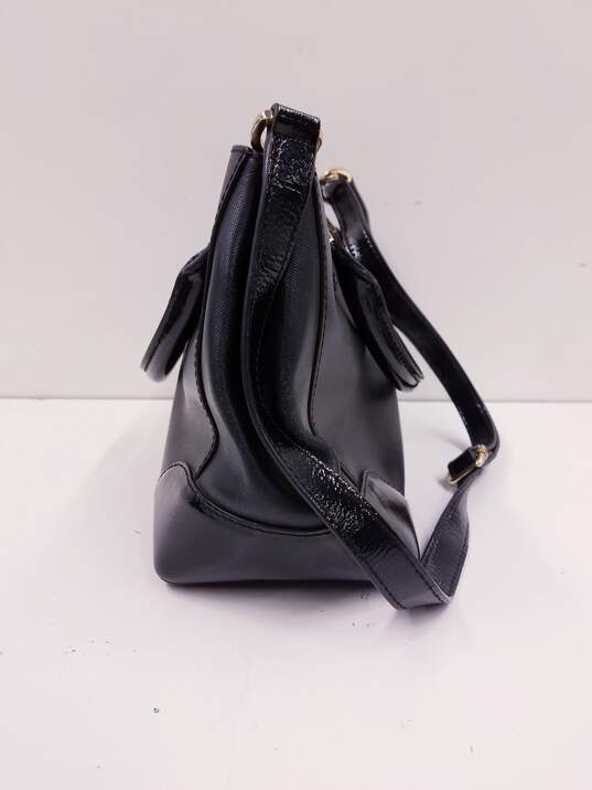 Buy the Tory Burch Leather Robinson Small Satchel Black