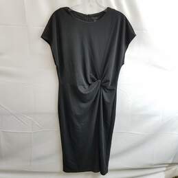 Halogen Women's Black Modal Twist Front Sheath Dress Size 1