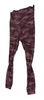 Womens Purple Camouflage Elastic Waist Compression Leggings Size Small image number 2