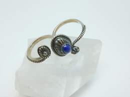 Carolyn Pollack Relios 925 Southwestern Lapis Lazuli Conchos Double Finger Ring