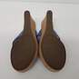 UGG Natassia Platform Leather Wedge Sandals Cobalt Blue Size 9 image number 4