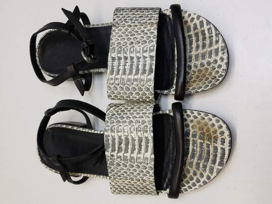 Alexander McQueen Sandals White Grey Womens Size 4.5 AUTHENTICATED image number 6