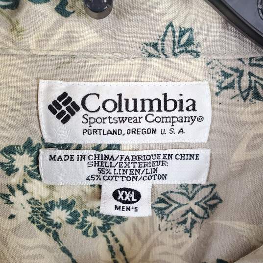 Columbia Men Grey Printed Button Up Shirt XXL image number 3