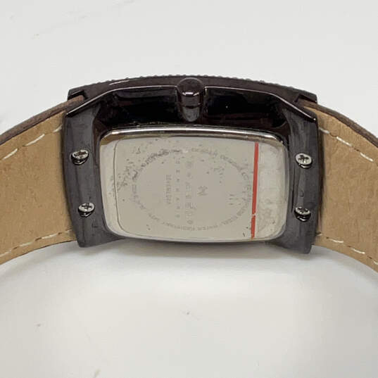 Designer Skagen Brown Leather Strap Stainless Steel Analog Wristwatch image number 4