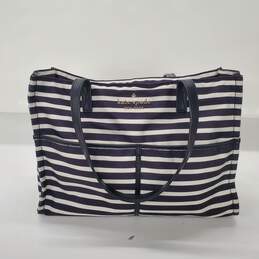 Kate Spade New York Black & White Striped Tote Bag