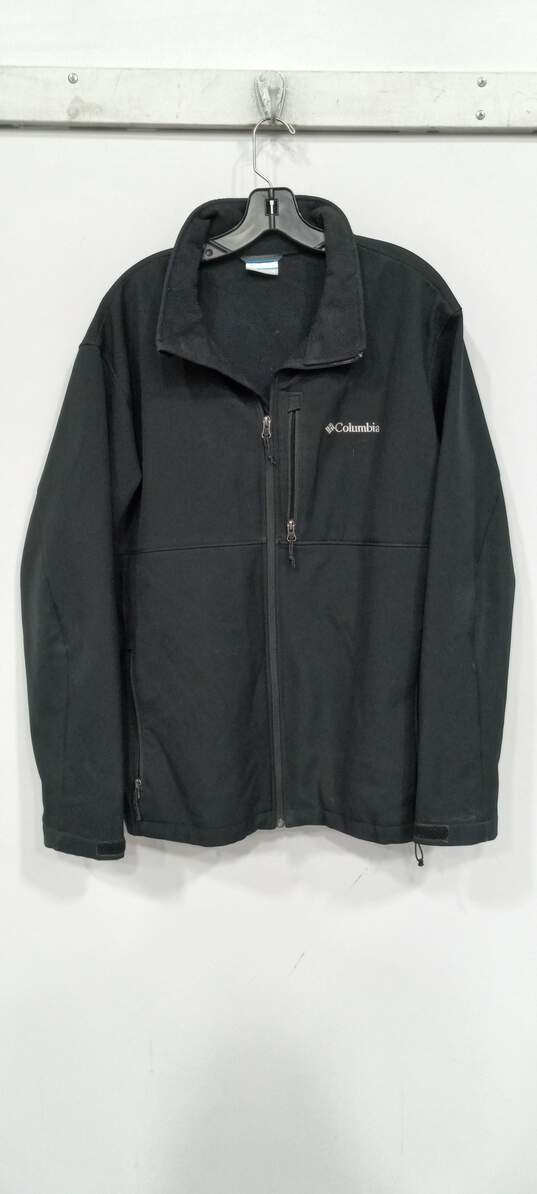 Columbia Men's Ascender Black Full Zip Softshell Jacket Size XL image number 1