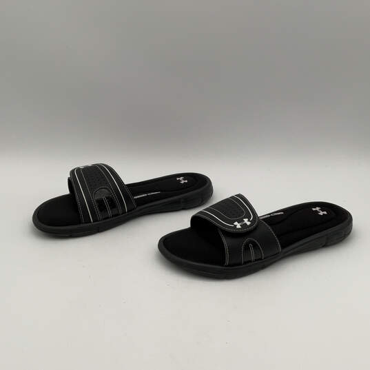 Womens Ignite VIII 1287319-001 Black Open Toe Slip-On Slide Sandals Size 8 image number 3