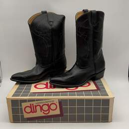 NIB Dingo Mens Black Leather Mid Calf Cowboy Western Boots Size 11 alternative image