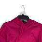 Womens Pink Long Sleeve Drawstring Pullover Hoodie Size Small image number 3