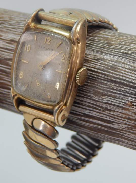Vintage Hamilton Gold Filled 17 Jewels Men's Dress Watch 44.4g image number 3