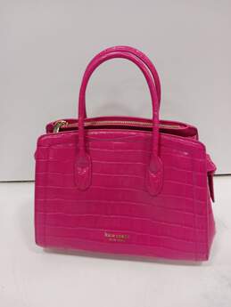 Kate Spade Pink Croc Animal Print Pattern Satchel Style Handbag Purse alternative image