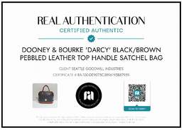 AUTHENTICATED DOONEY & BOURKE 'DARCY' PEBBLED LEATHER TOP HANDLE SATCHEL alternative image