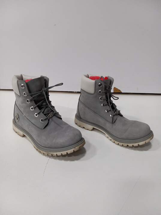 Timberland Women's Gray Nubuck Leather Boots A1517 Size 8 image number 1