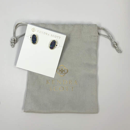 Designer Kendra Scott Gold-Tone Multi Daisy Stud Earrings With Dust Bag image number 4