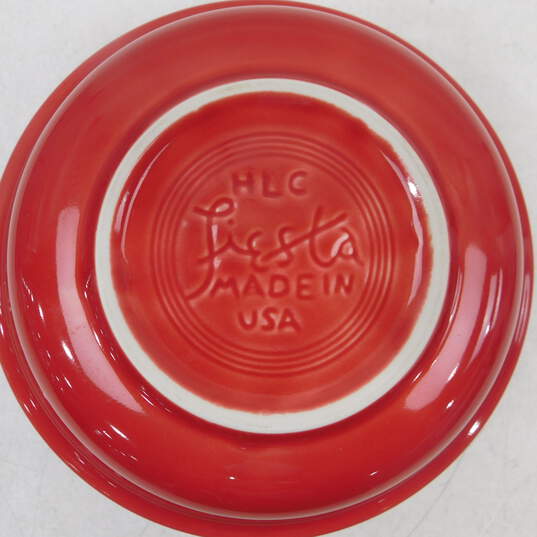 Lot of 4 Fiesta Ware Red Cereal Bowls image number 4