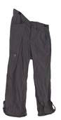 Womens Gray Flat Front Pockets Straight Casual Cargo Pants Size 4 image number 2