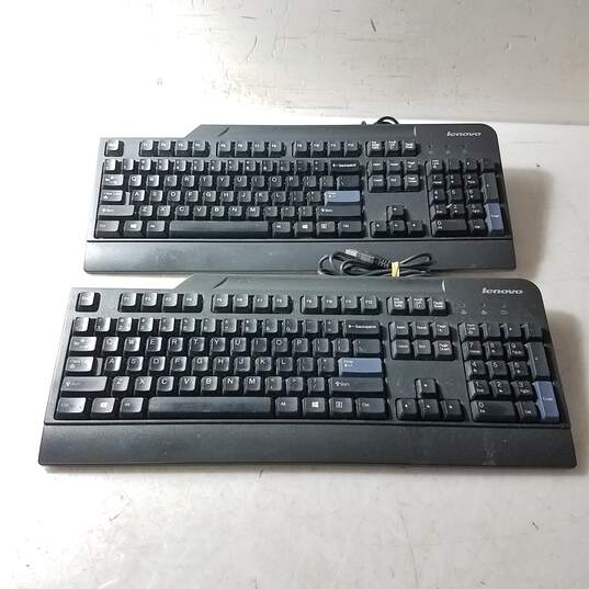 Lot of Two Lenovo USB PC Keyboards Model(KU-0225) image number 1