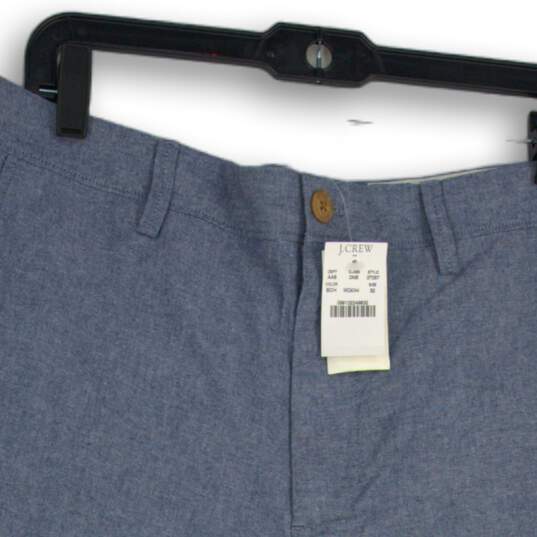 NWT J. Crew Mens Blue Flat Front Slash Pocket Chino Shorts Size 32W image number 3