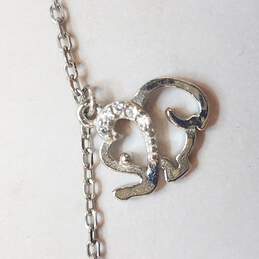 Sterling Silver Anklet With Elephant Crystal Pendant 1.4g alternative image