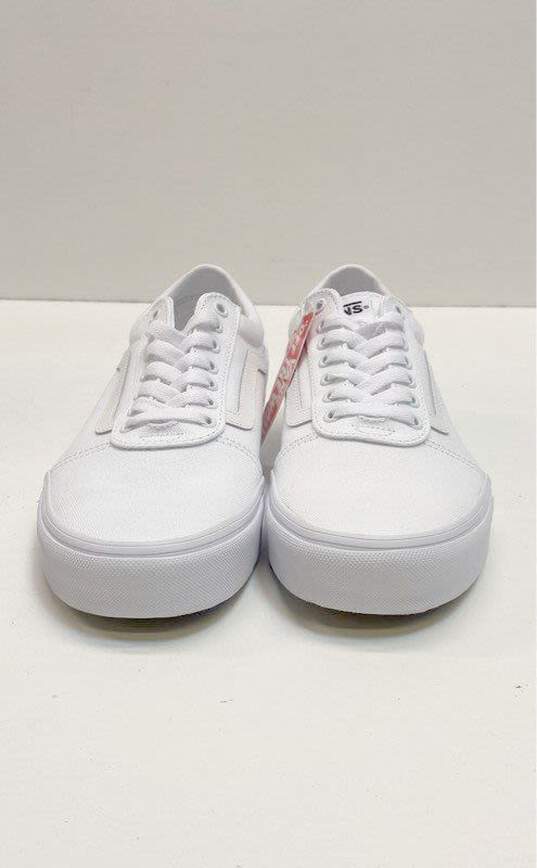 Vans Ward White Canvas Sneakers Size Men 10 image number 3