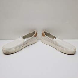 Wm Ugg Cahlvan White Coconut Milk Leather Slip On Sneakers Sz 9.5