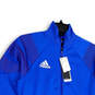 NWT Mens Blue Long Sleeve Mock Neck Pockets Full-Zip Track Jacket Size XS image number 3