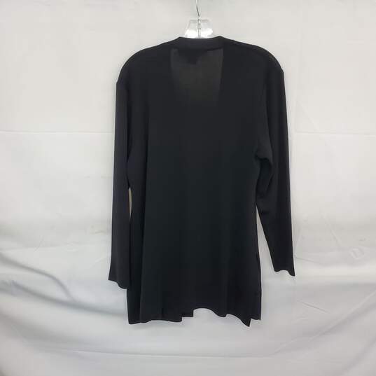 Misook Black Knit Rayon Blend Cardigan WM Size L image number 2