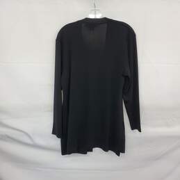 Misook Black Knit Rayon Blend Cardigan WM Size L alternative image