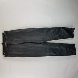 Marco Morani Women Black Leather Casual Pants M 7 8